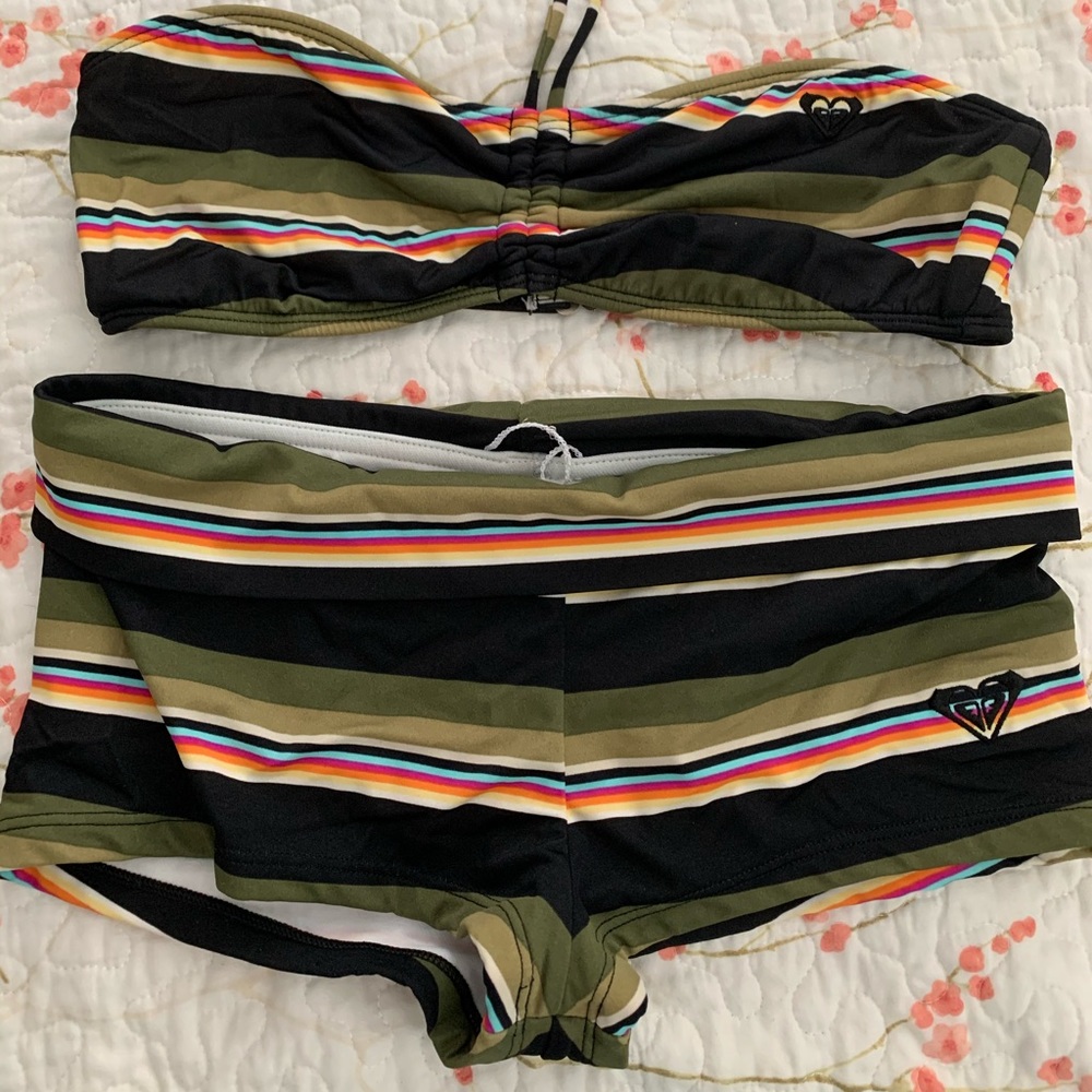 Stripped Roxy Two Piece